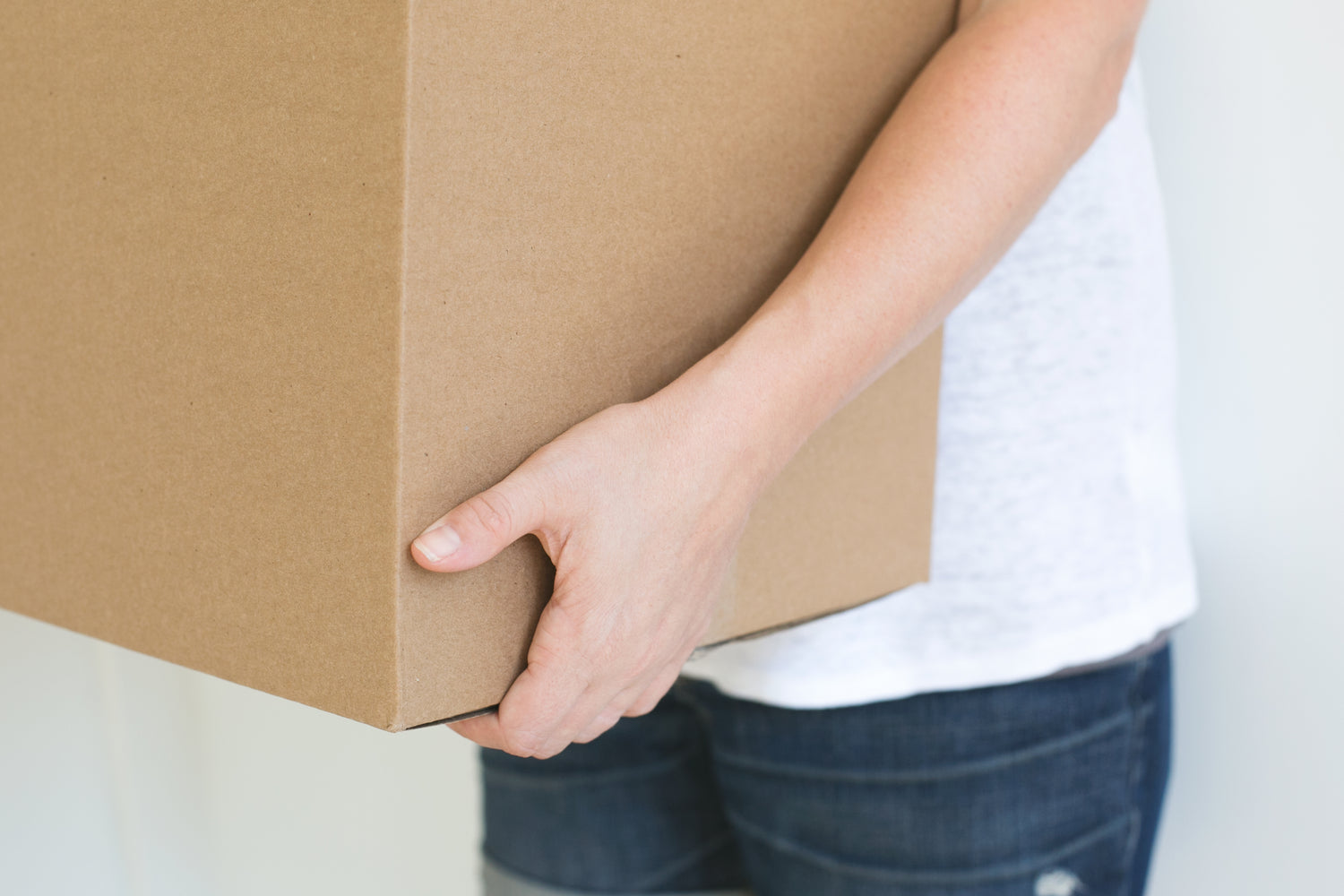 Man holding a wine box
